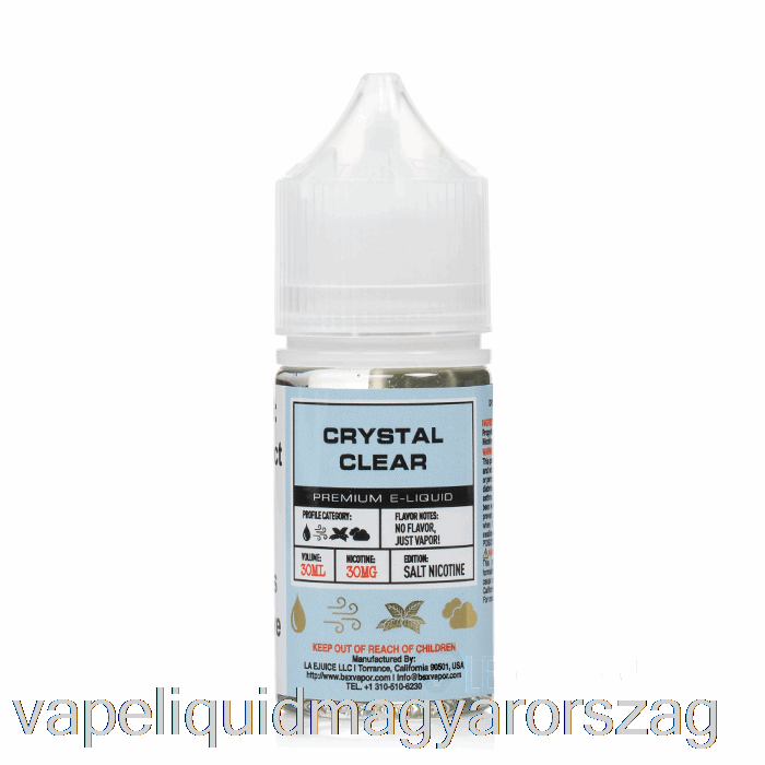 Kristálytiszta - Bsx Salts Sorozat - 30ml 50mg Vape E Cigi